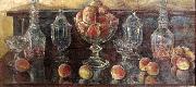 Childe Hassam Still Life with Peaches and Old Glass oil painting